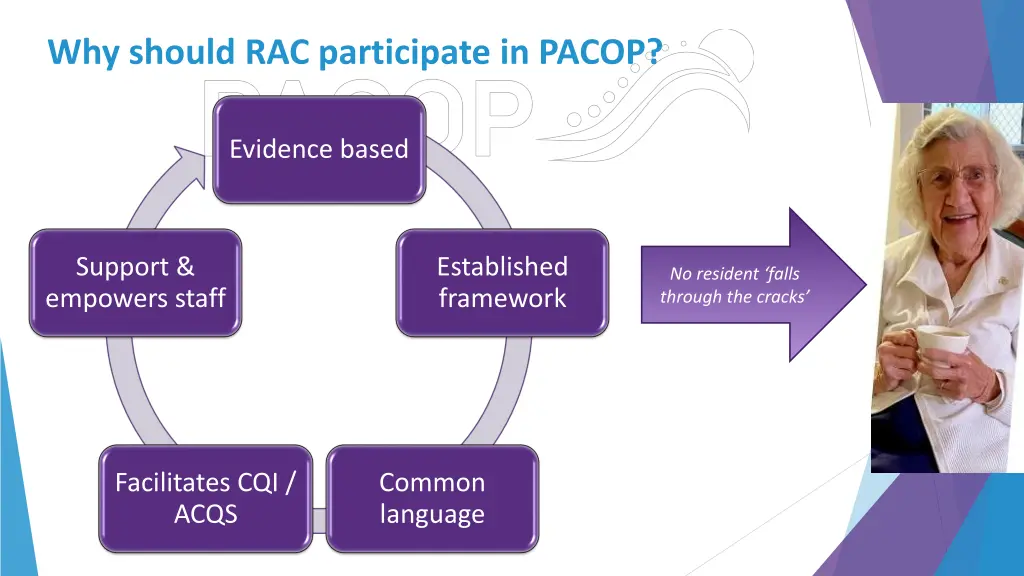 why should rac participate in pacop