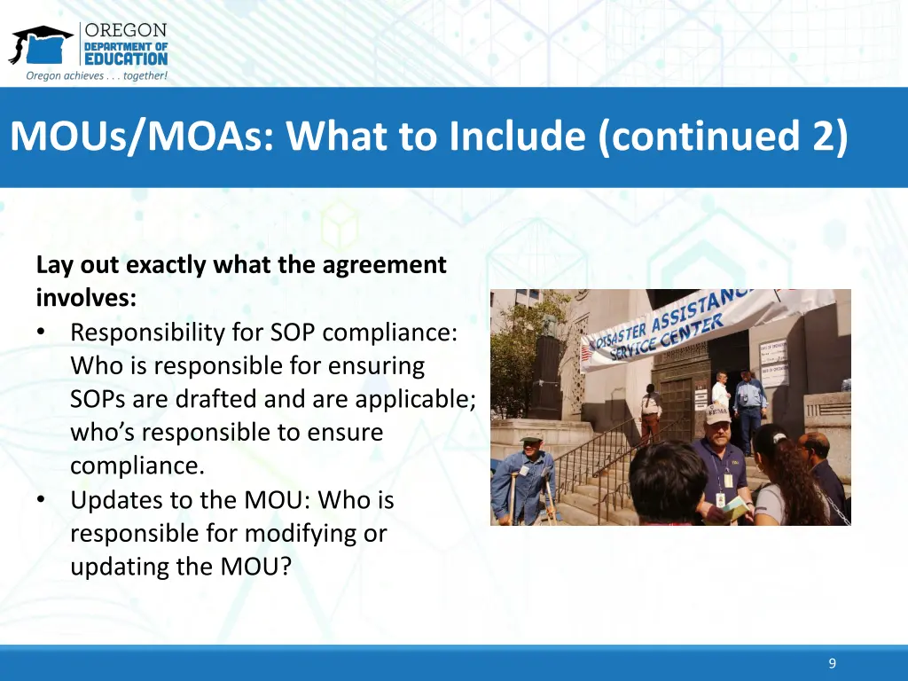 mous moas what to include continued 2