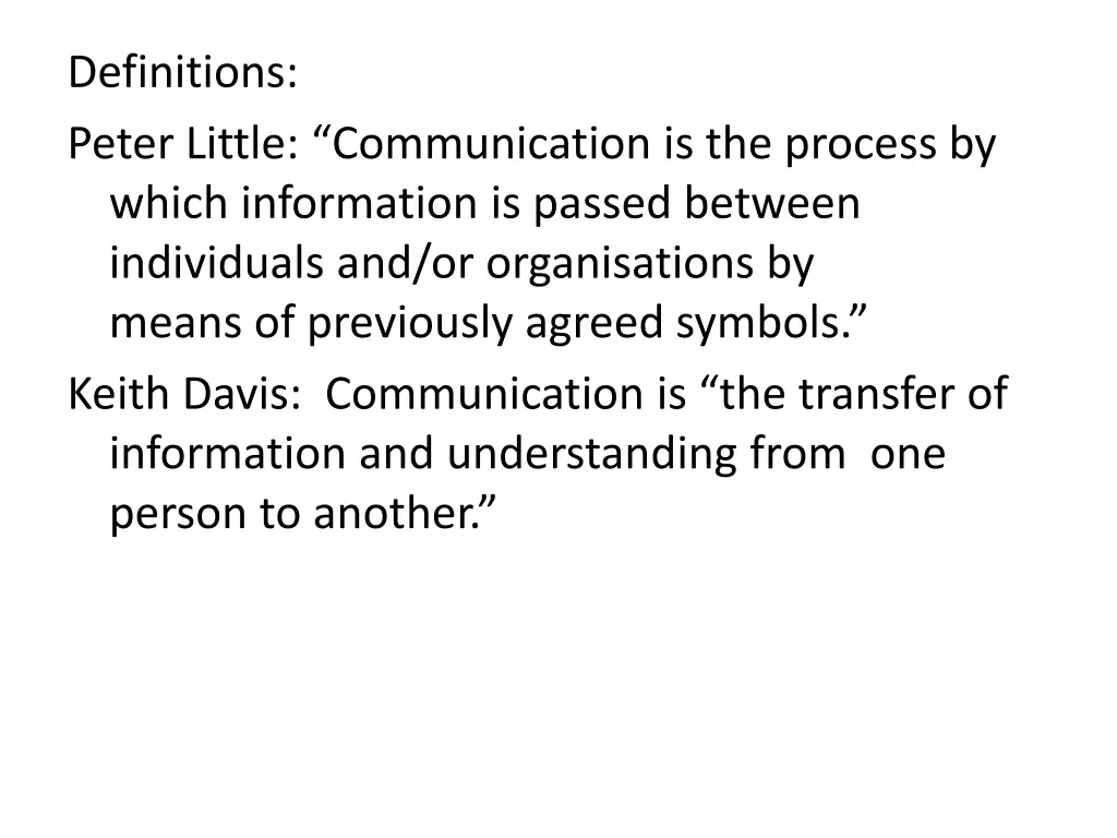 definitions peter little communication