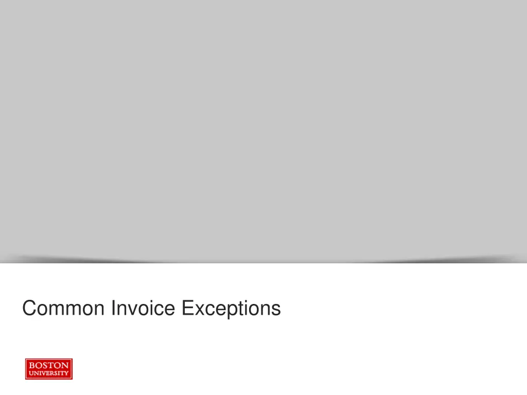 common invoice exceptions