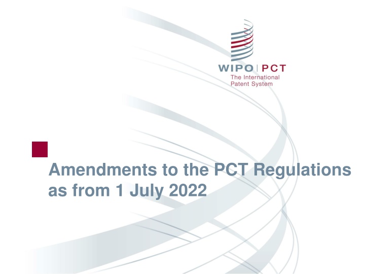 amendments to the pct regulations as from 1 july