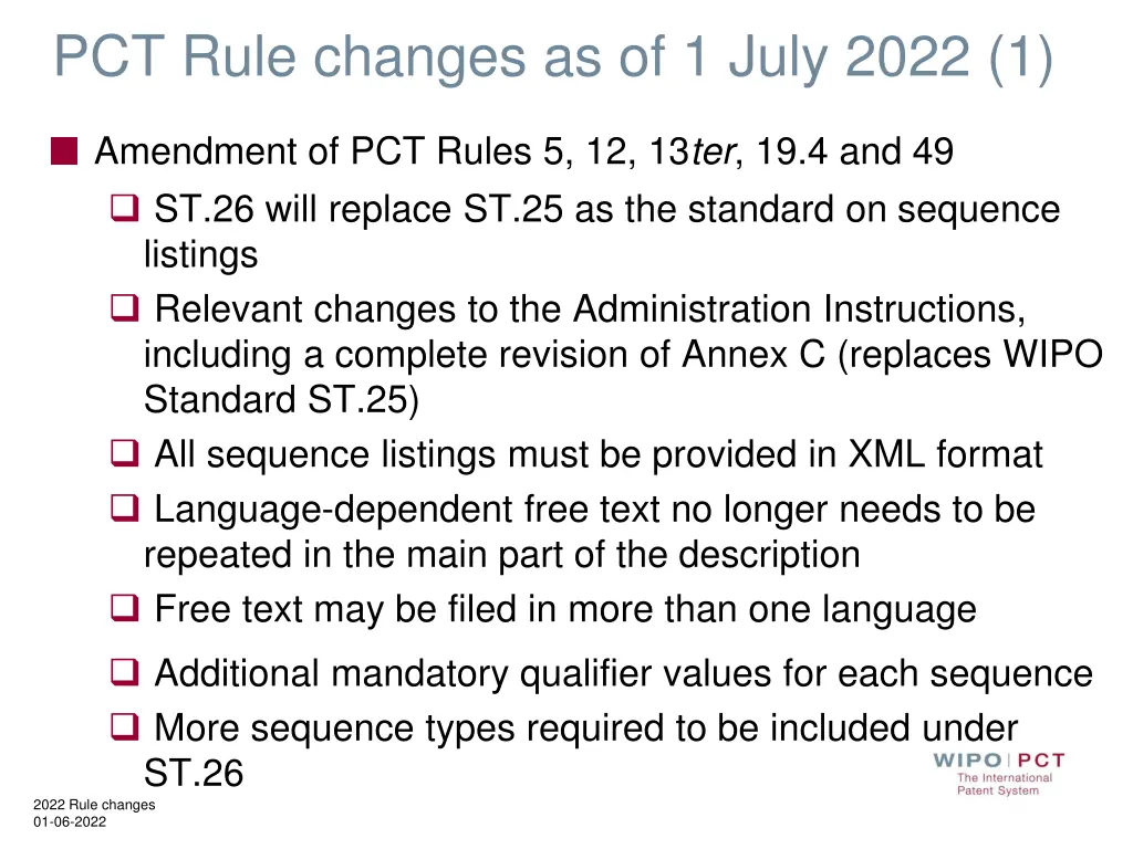 pct rule changes as of 1 july 2022 1