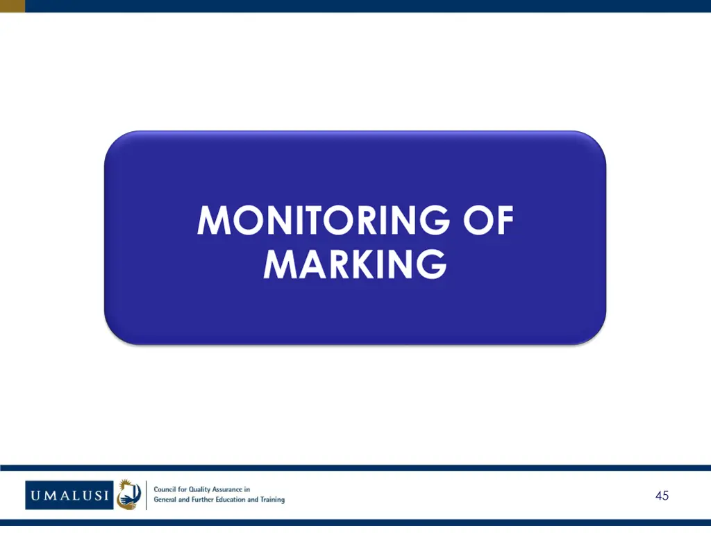 monitoring of marking