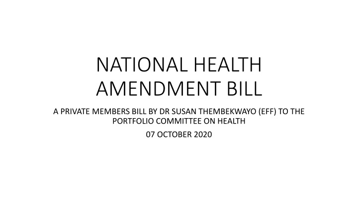 national health amendment bill