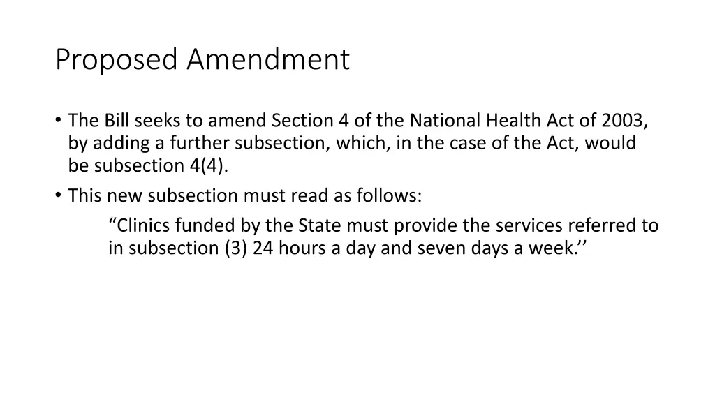 proposed amendment