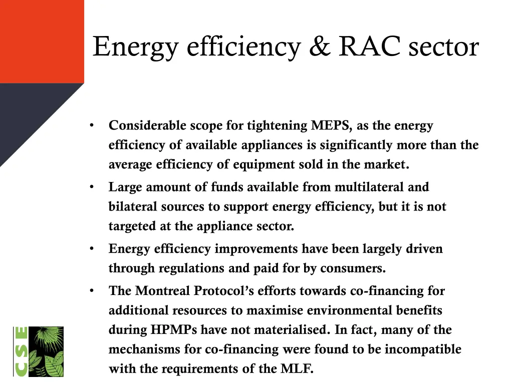 energy efficiency rac sector 1