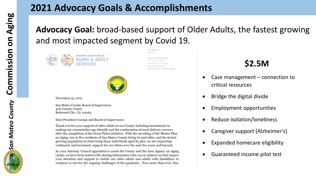 2021 advocacy goals accomplishments