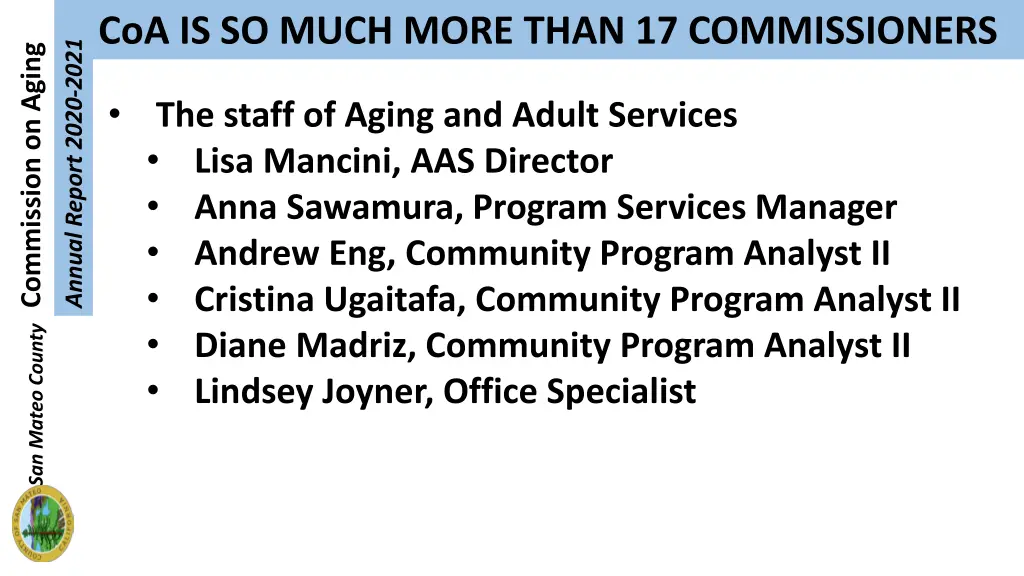 coa is so much more than 17 commissioners 1