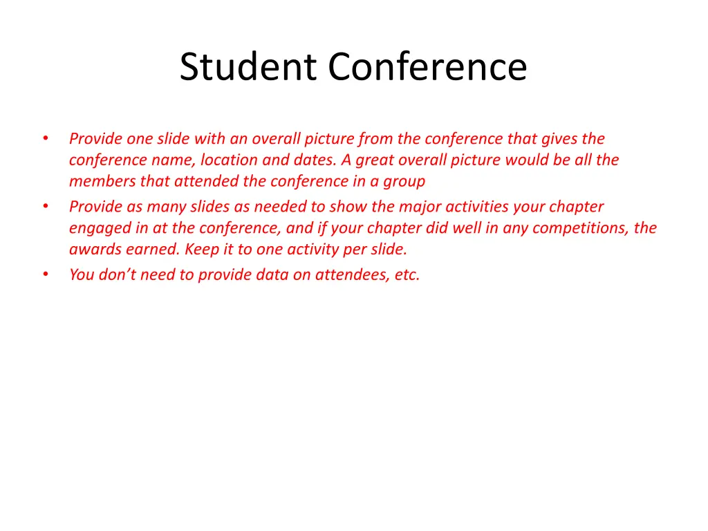 student conference