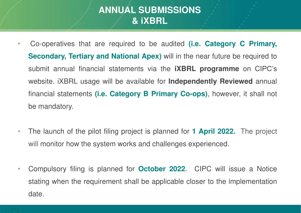 annual submissions ixbrl