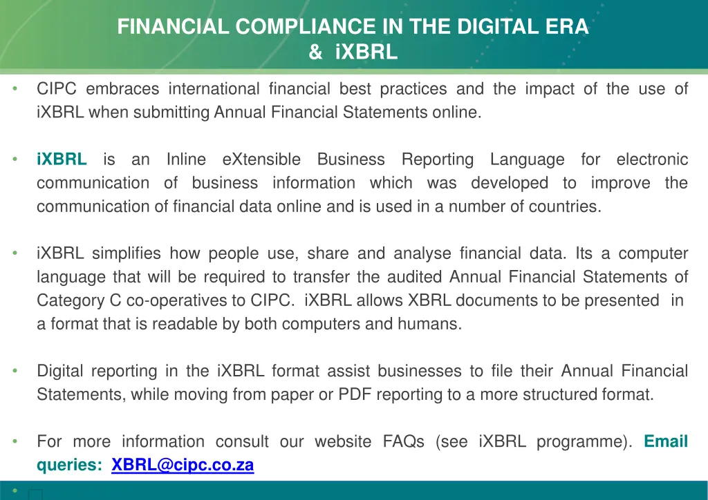 financial compliance in the digital era ixbrl