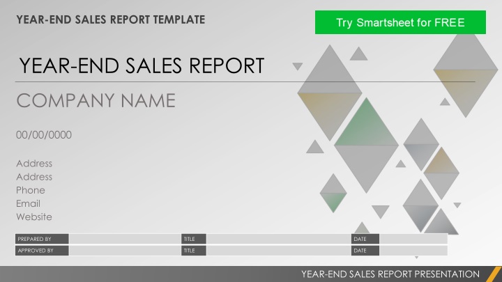 year end sales report template