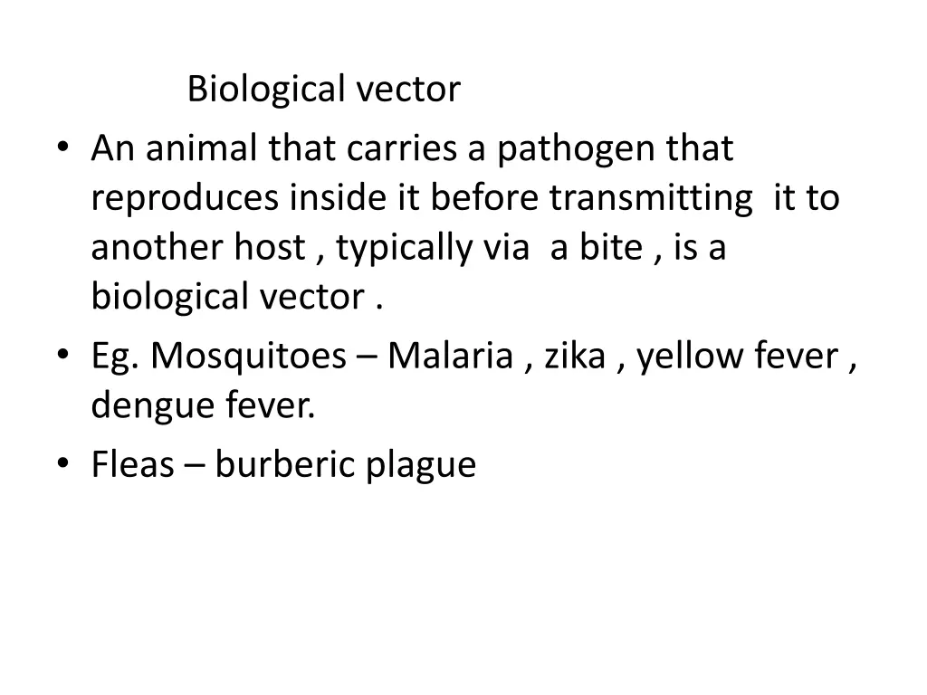 biological vector an animal that carries