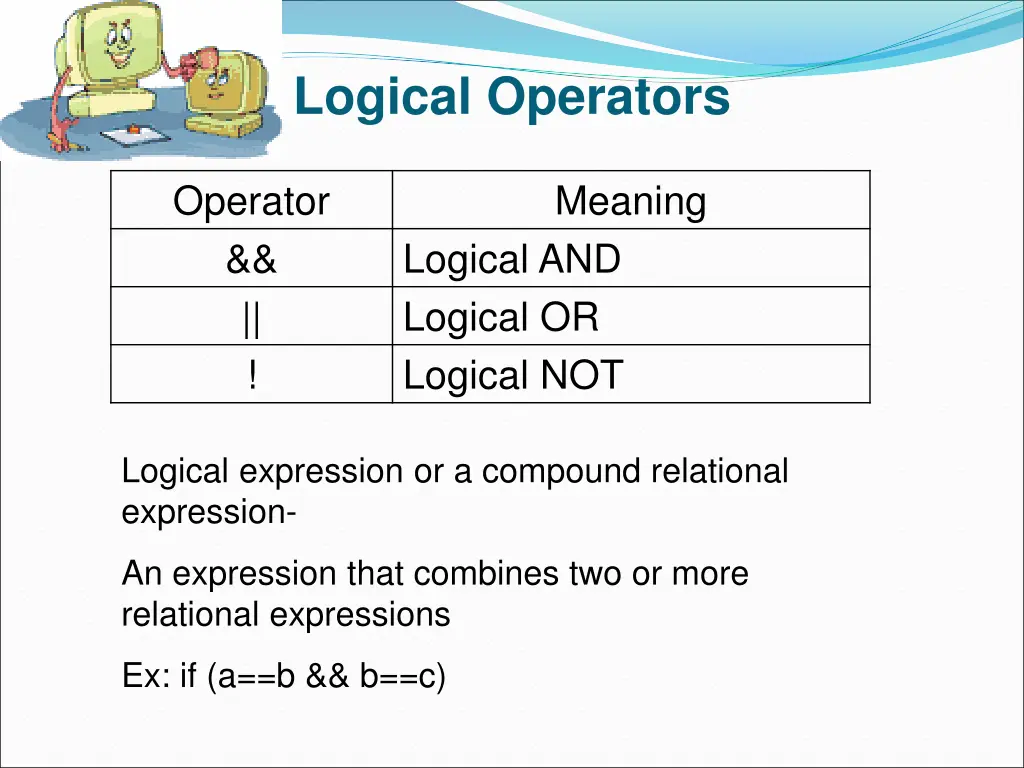 logical operators