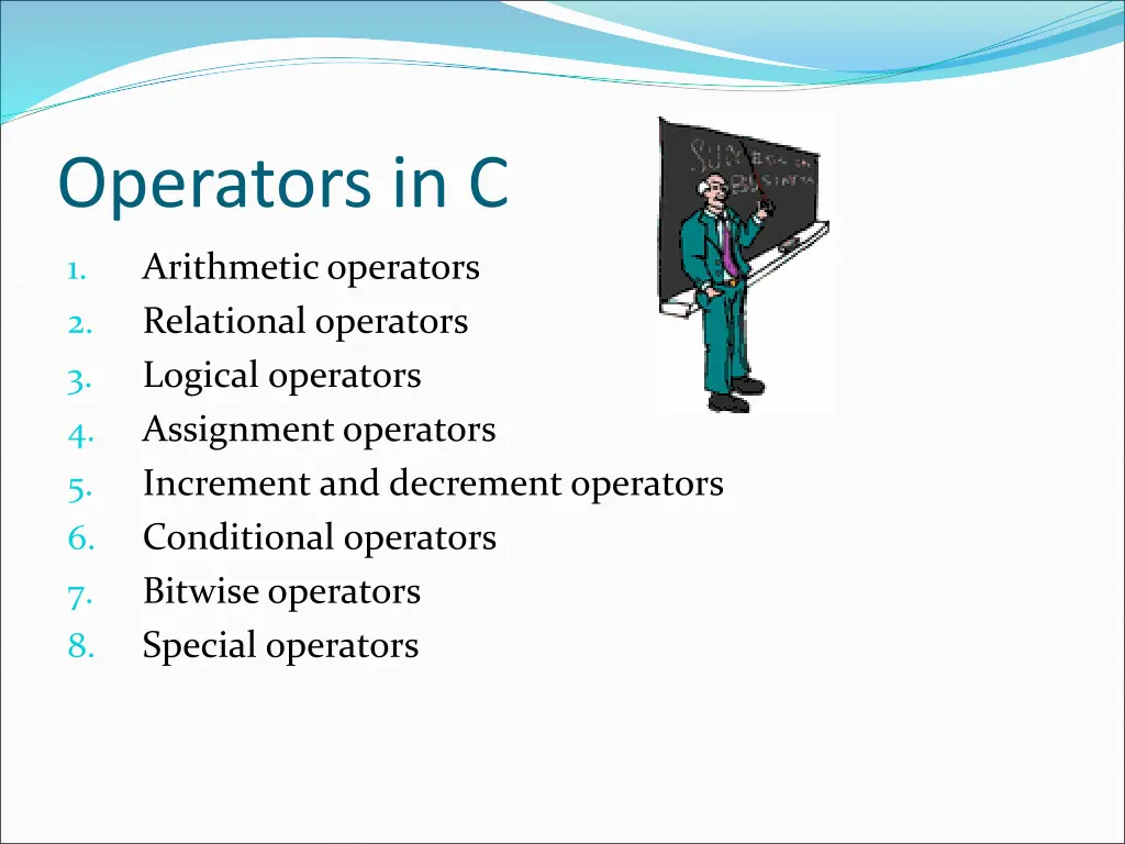 operators in c