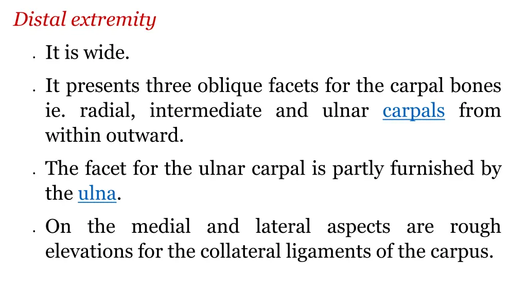 distal extremity