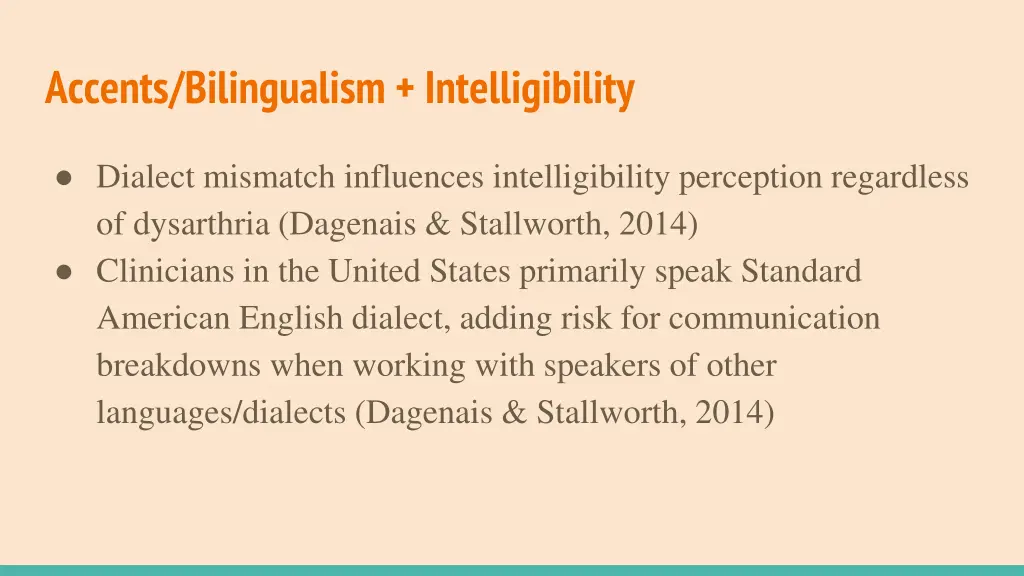 accents bilingualism intelligibility