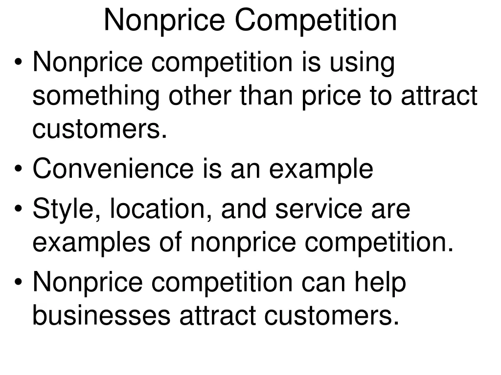 nonprice competition nonprice competition