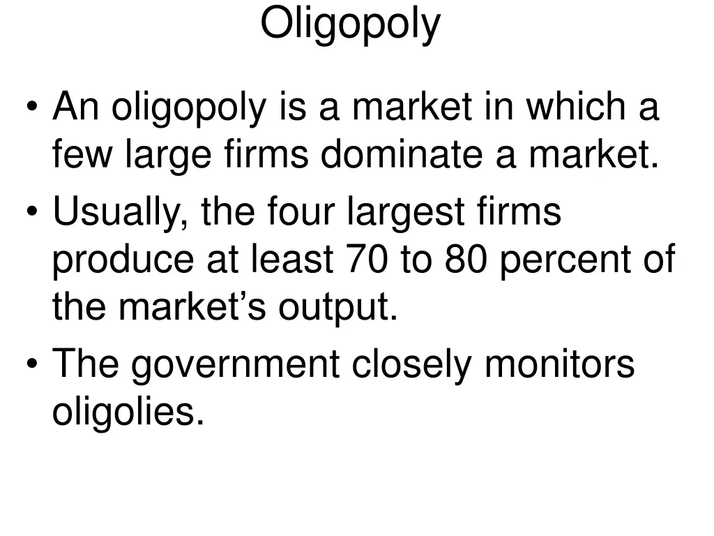 oligopoly