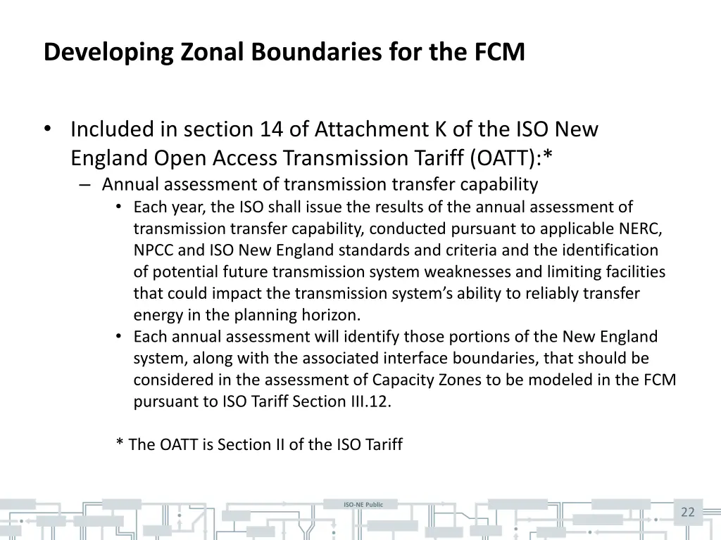 developing zonal boundaries for the fcm