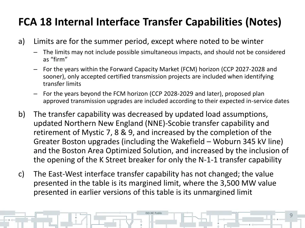 fca 18 internal interface transfer capabilities