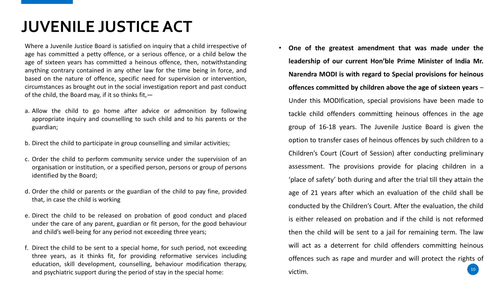 juvenile justice act