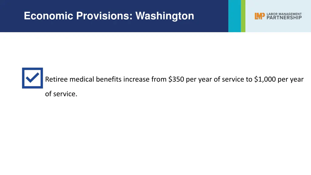 economic provisions washington