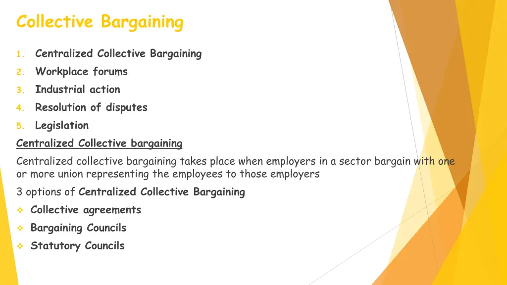 collective bargaining