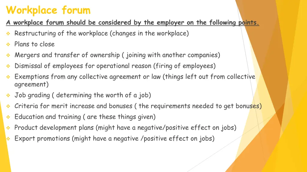 workplace forum a workplace forum should