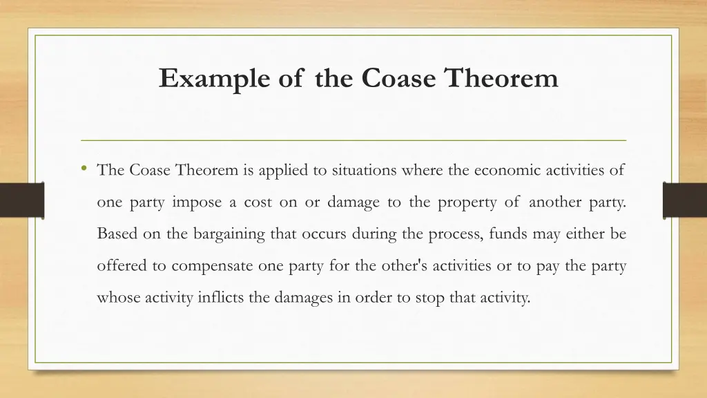 example of the coase theorem