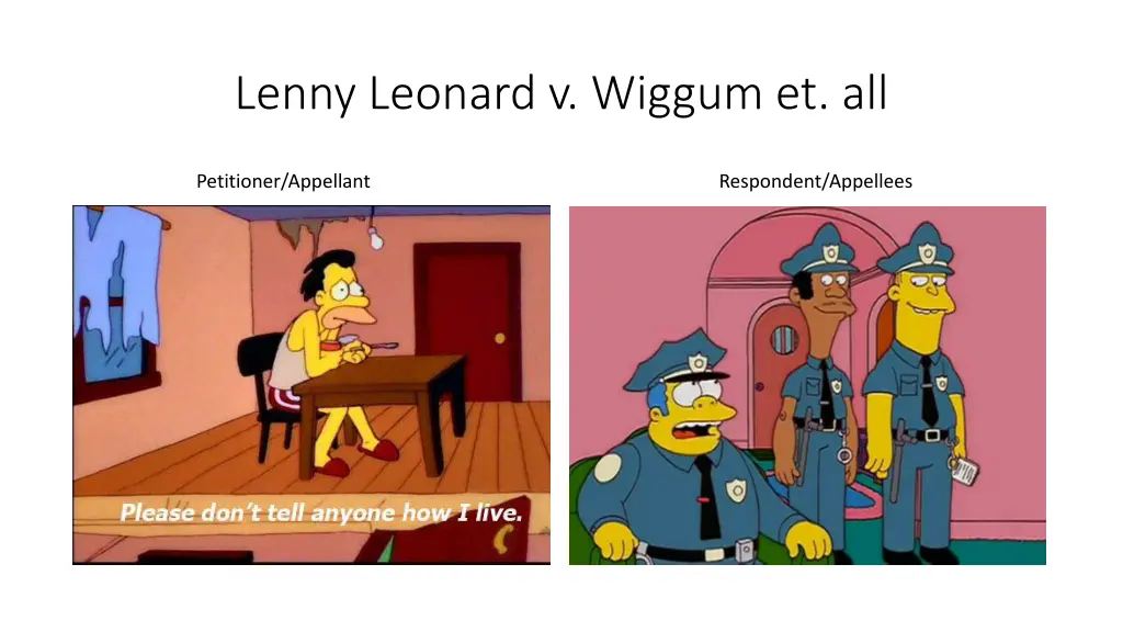 lenny leonard v wiggum et all