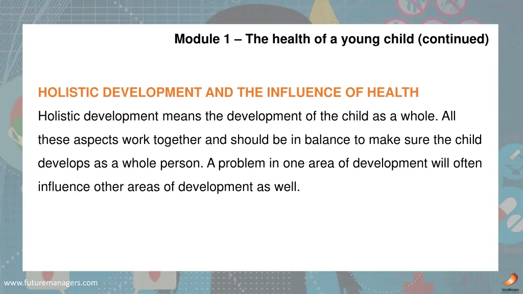 module 1 the health of a young child continued 2