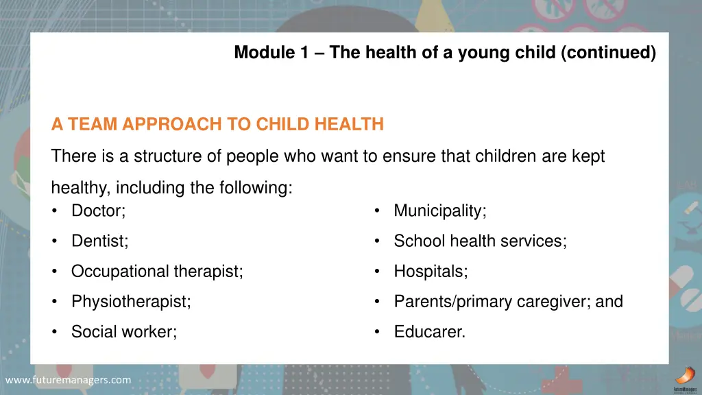 module 1 the health of a young child continued 3