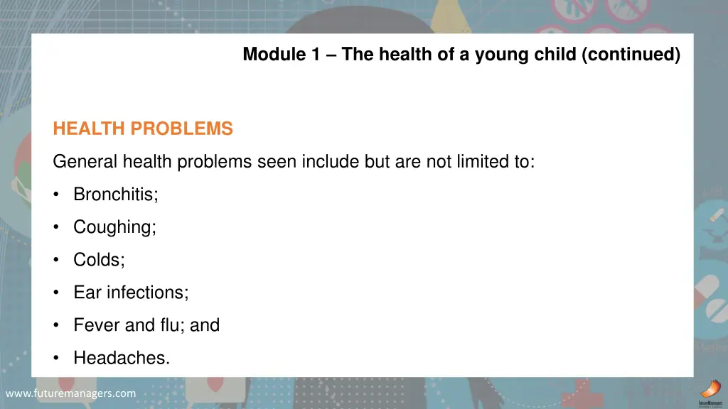 module 1 the health of a young child continued 6