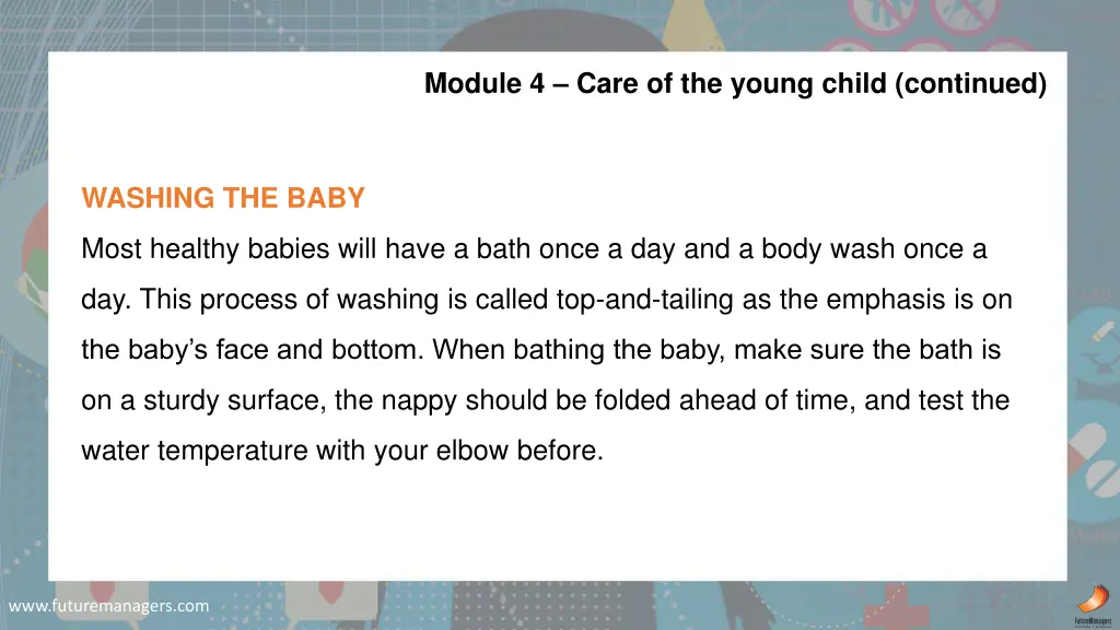 module 4 care of the young child continued