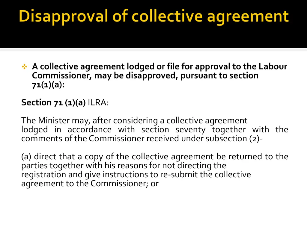 a collective agreement lodged or file