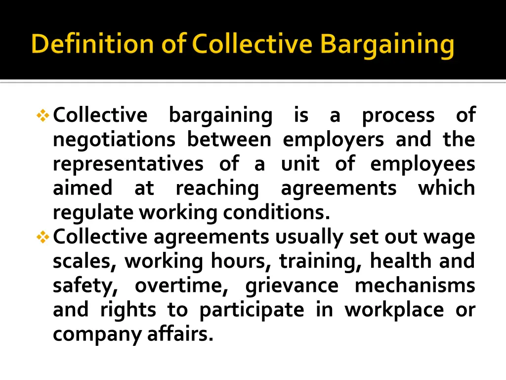 collective negotiations between employers