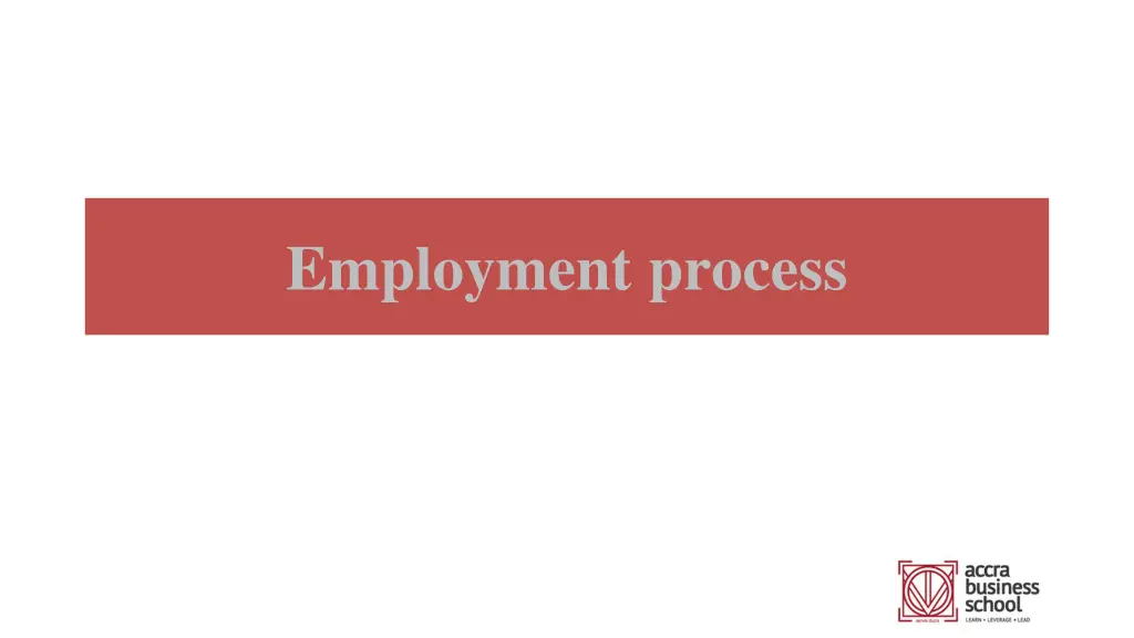 employment process