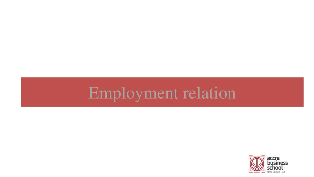 employment relation