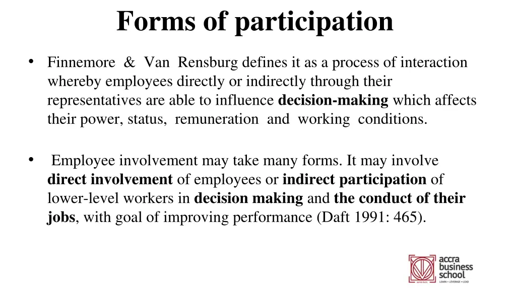 forms of participation