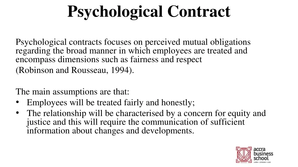 psychological contract