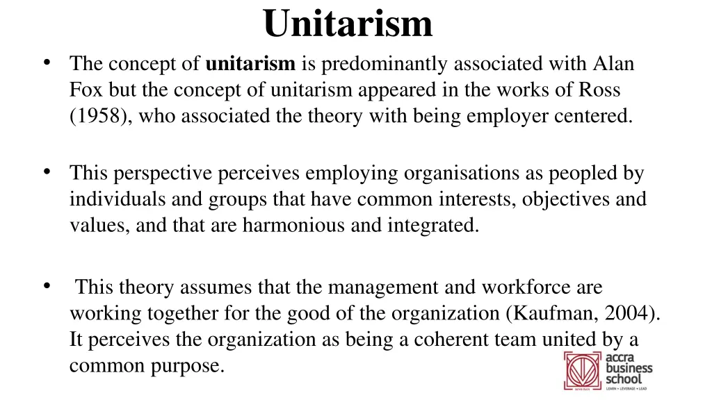 unitarism