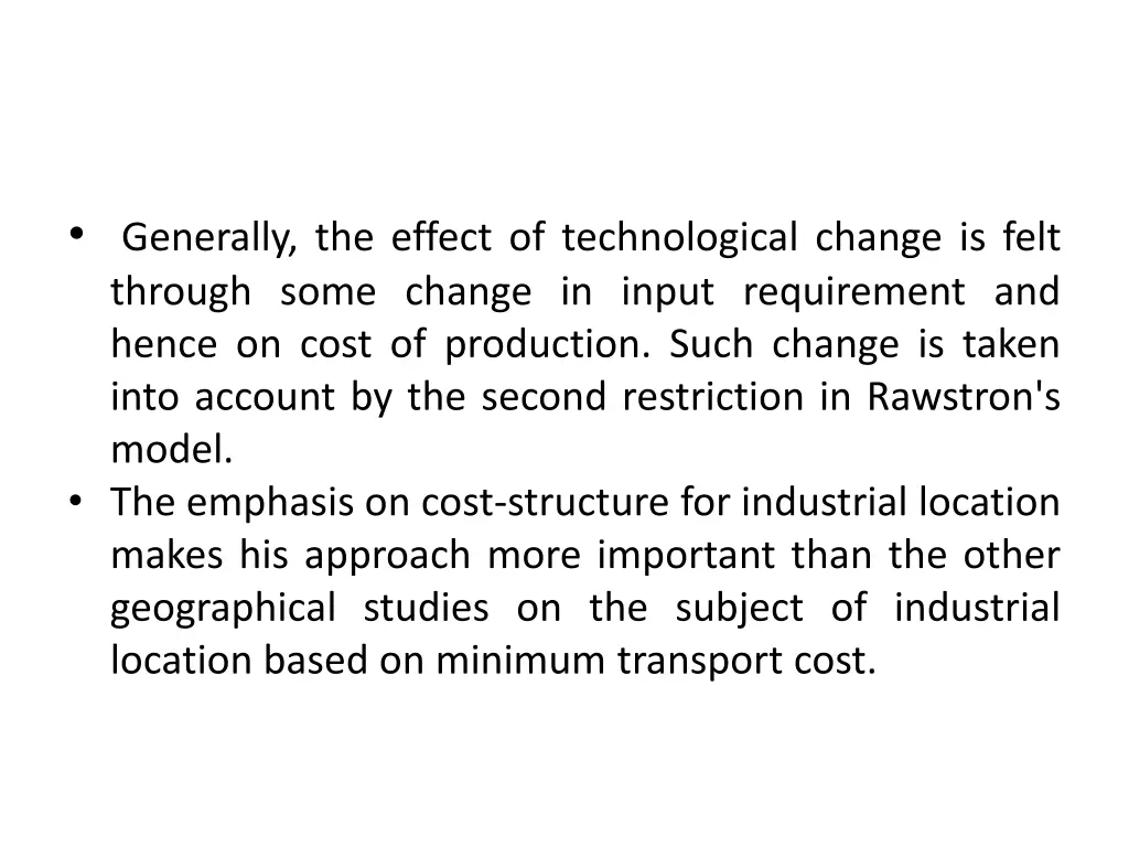 generally the effect of technological change