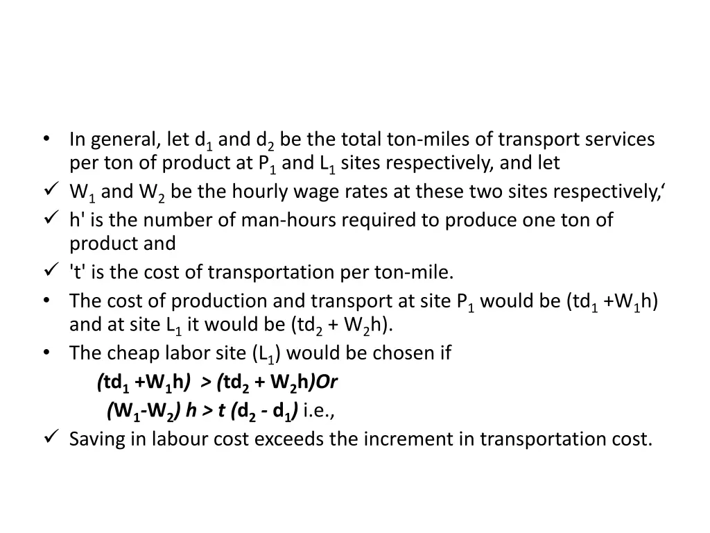 in general let d 1 and d 2 be the total ton miles