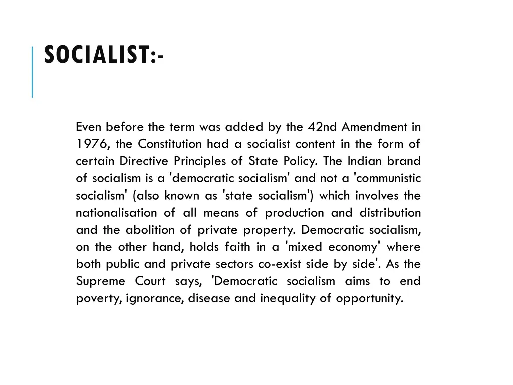 socialist