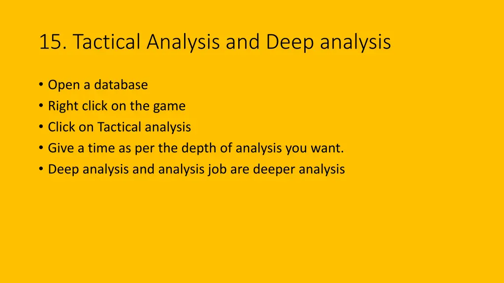 15 tactical analysis and deep analysis