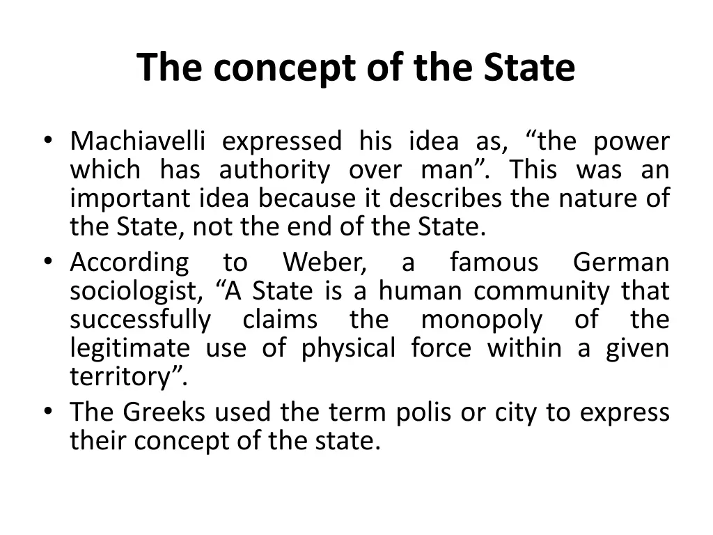 the concept of the state 1