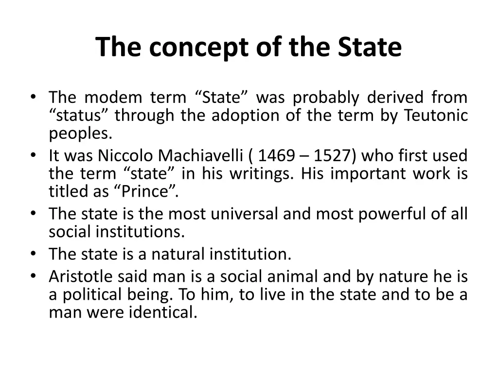 the concept of the state 2