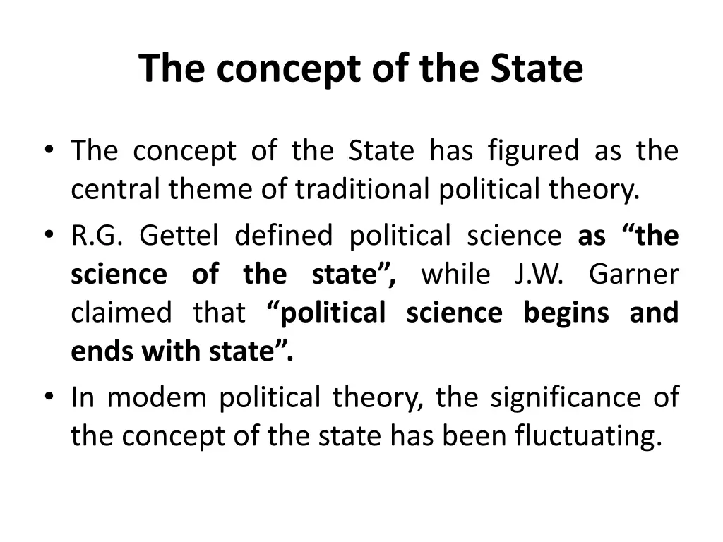 the concept of the state