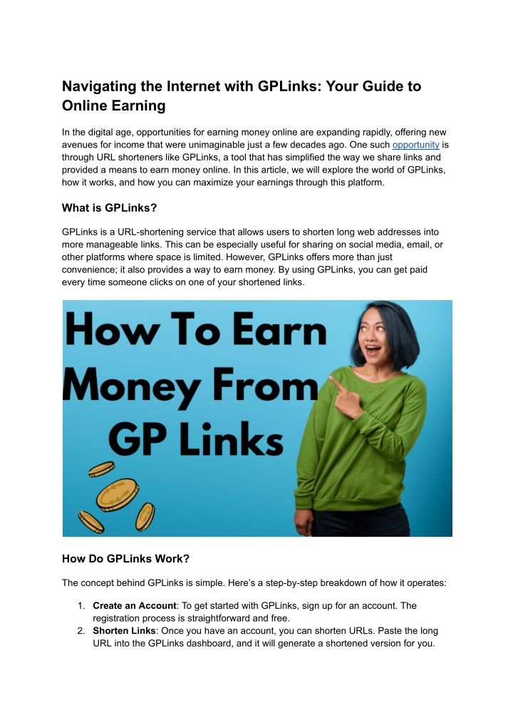 navigating the internet with gplinks your guide